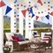 4th of July Patriotic Decorations Set Glitter Star Streamers Pennant Bunting Banner Red White Blue Garland for Independence Day Veterans Labor Day Decor Holiday Memorial Day Party Supplies